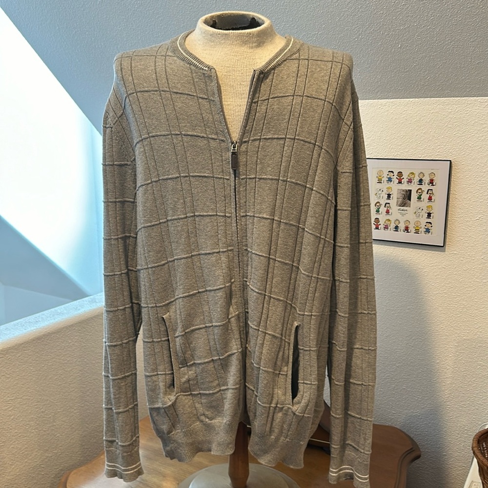 MENS CLUB ROOM ZIP UP SWEATER SIZE XL